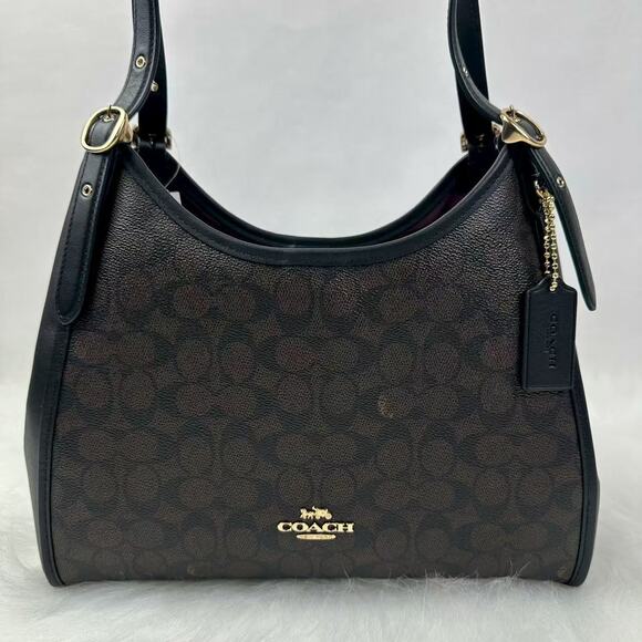 Coach Handbags - Coach Erin Shoulder Bag In Signature Canvas Gold/Walnut/Black CAQ87 NWT